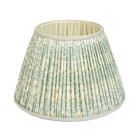 Aqua Floral Pleated Lampshade Not specified