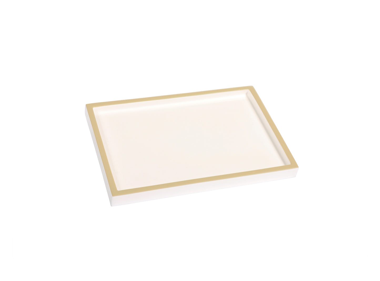 Lacquer Vanity Tray White and Taupe Joanna Wood Shop