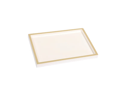 Lacquer Vanity Tray White and Taupe Joanna Wood Shop