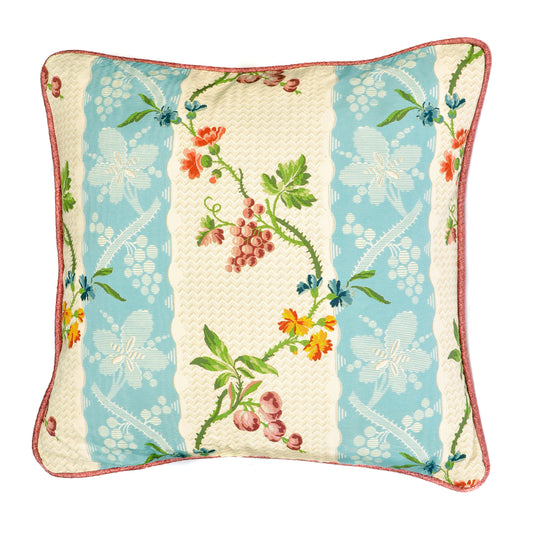 Grapevine Floral Silk Square Cushion Joanna Wood Shop
