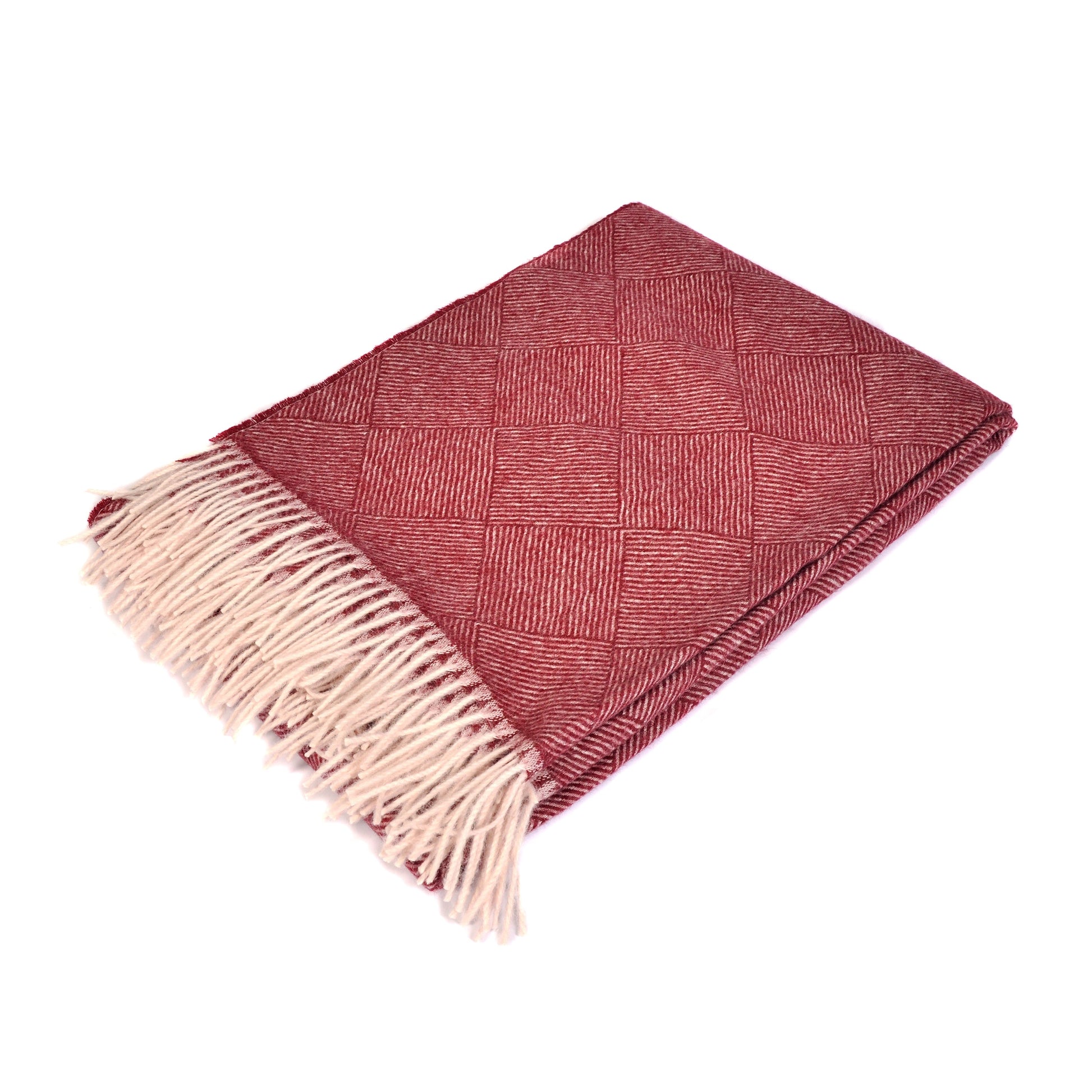 Ruby Red Diamonds Baby Alpaca Throw Joanna Wood Shop