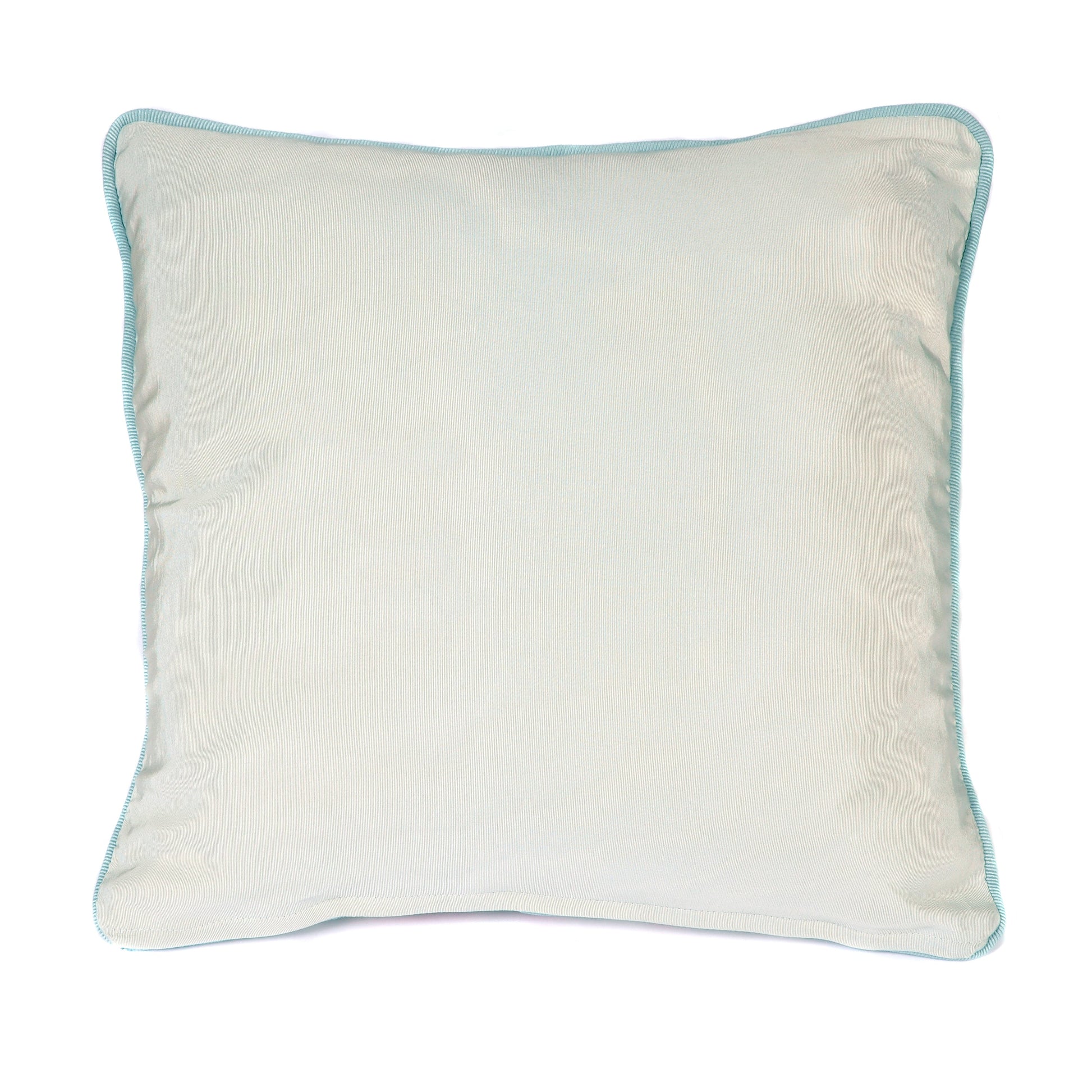 Pink and Aqua Paisley Silk Square Cushion Joanna Wood Shop