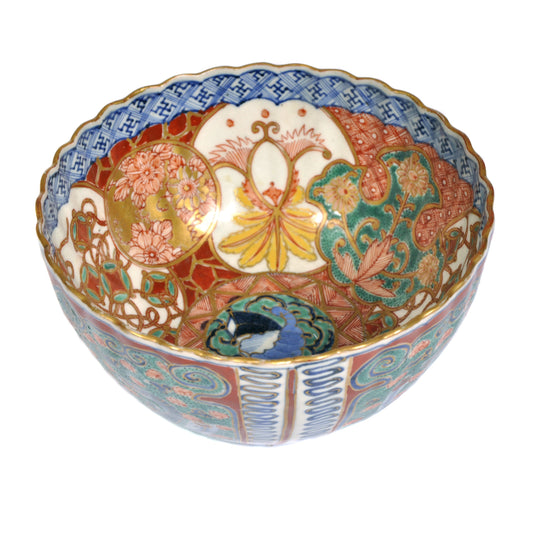Early 20th Century Japanese Imari Scallop Edged Bowl Joanna Wood Shop