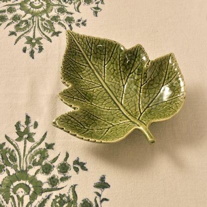 Green Ceramic Vine Leaf Joanna Wood Shop