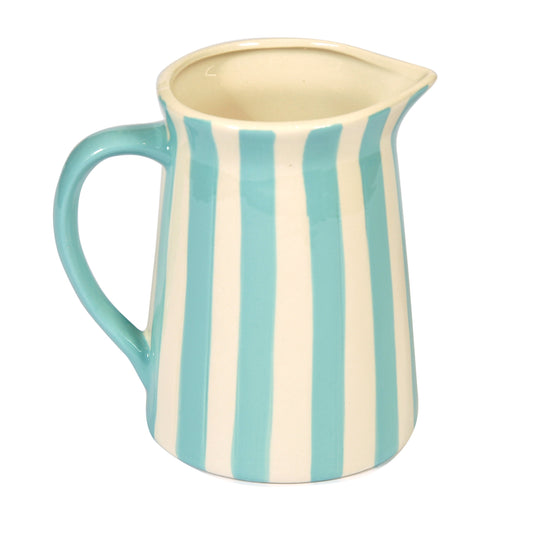 Pale Blue Striped Medium Jug Not specified
