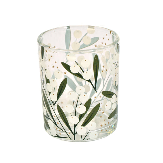 Mistletoe Glass Tealight Holder Joanna Wood Shop