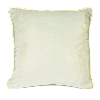 Embroidered Floral Butterfly Cushion with Blue Grosgrain Back Joanna Wood Shop