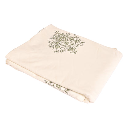 Large Round Green Bouquet Border Tablecloth 270cm Not specified