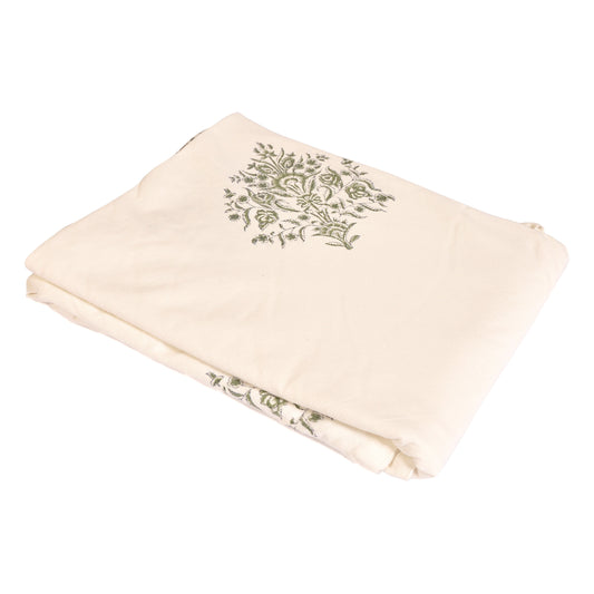 Large Round Green Bouquet Border Tablecloth 270cm Not specified
