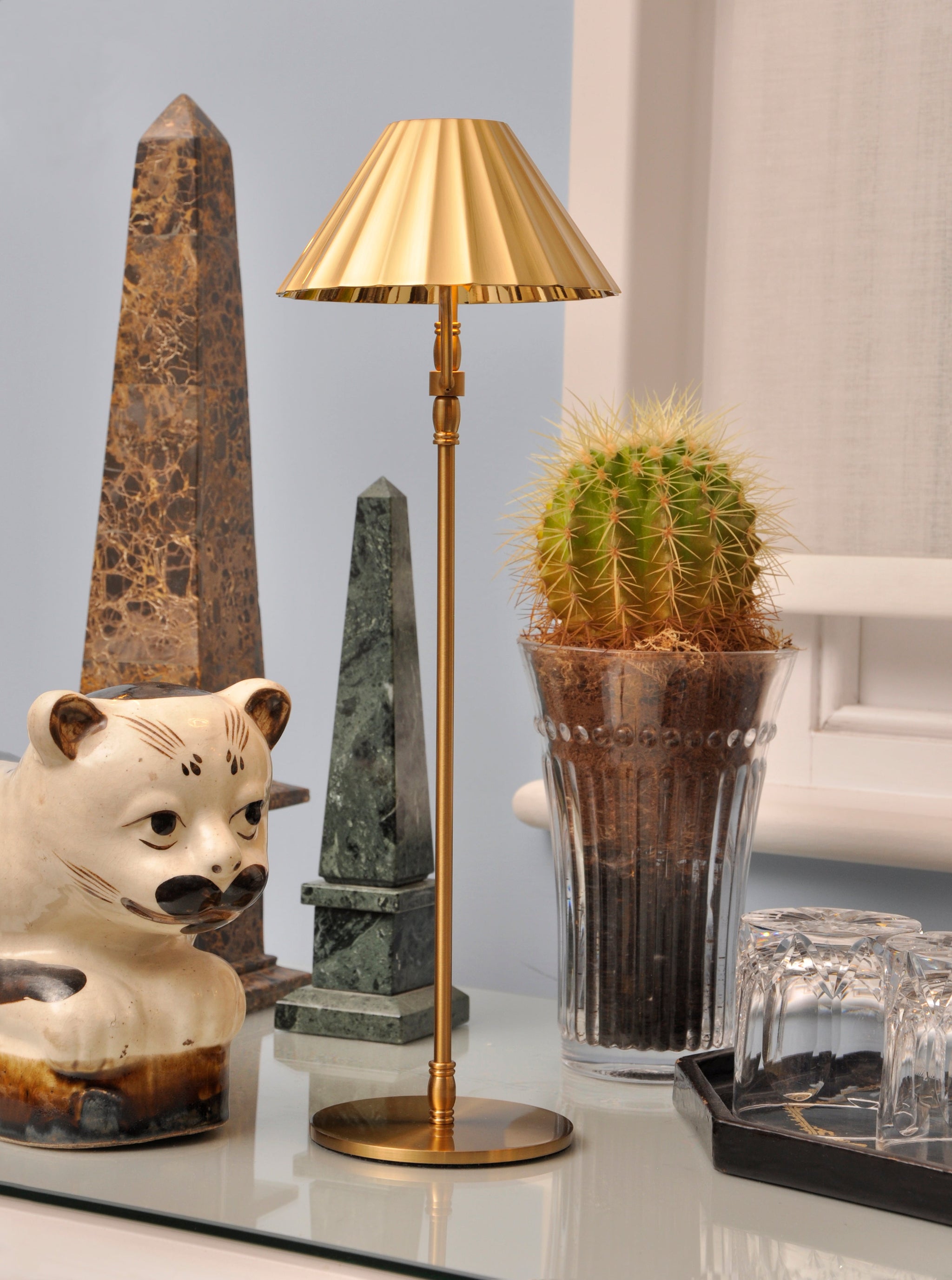 Journey Natural & Brass Cordless Table Lamp main image 1