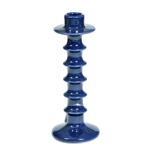 Navy Ceramic Candlestick Not specified