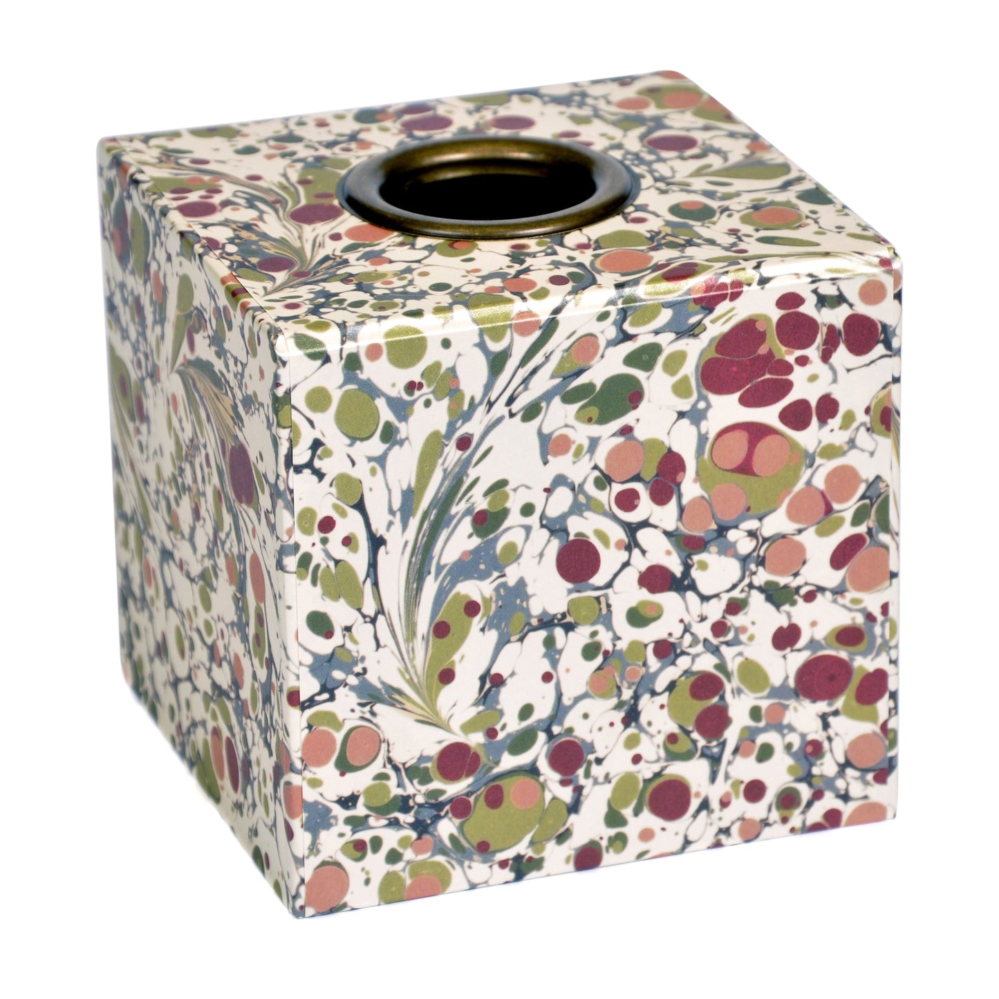Pink and Green Marble Paper Tissue Box Cover Not specified