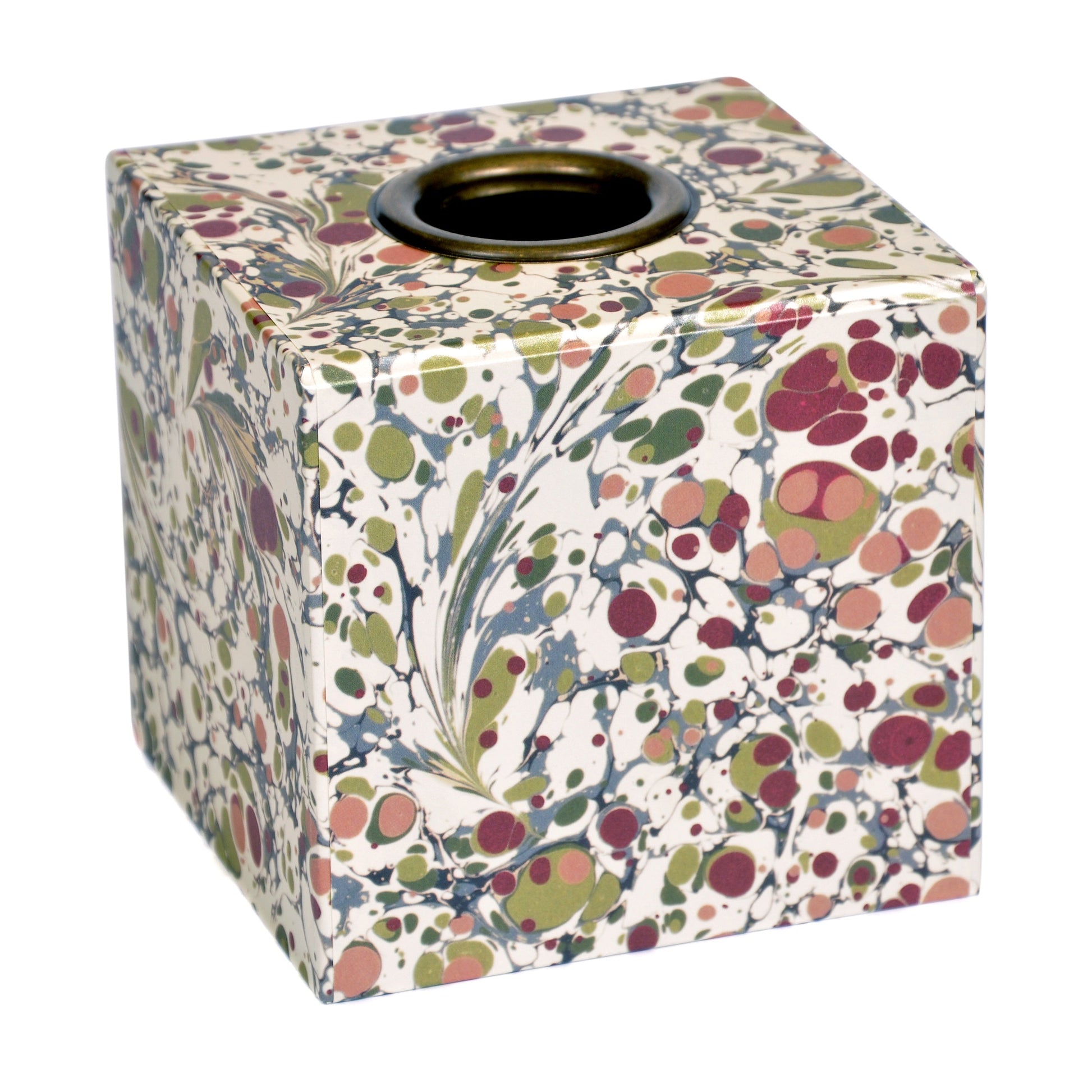 Pink and Green Marble Paper Tissue Box Cover Not specified