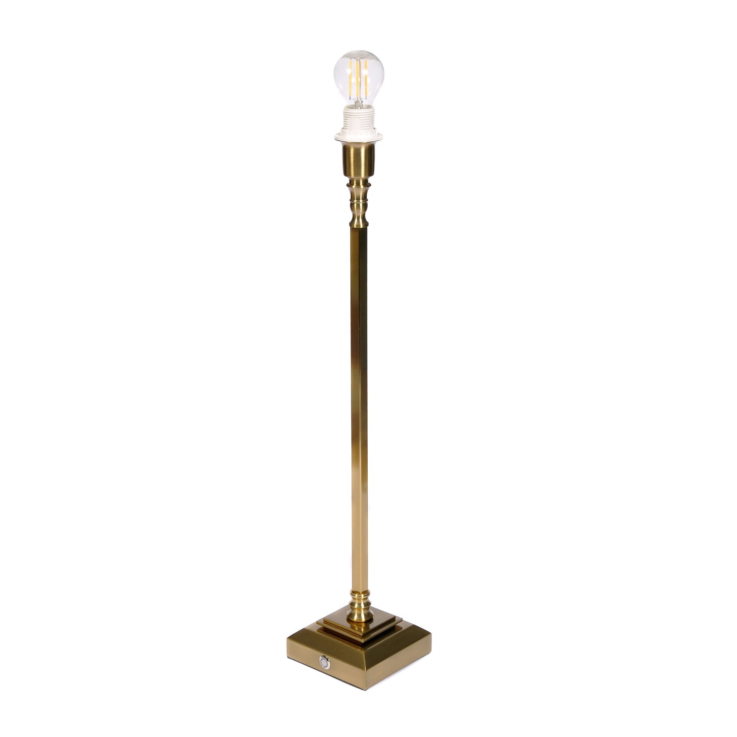 Tall Brass Square Base Cordless Lamp Not specified