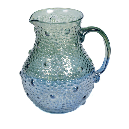 Blue Green Bobble Glass Jug Not specified