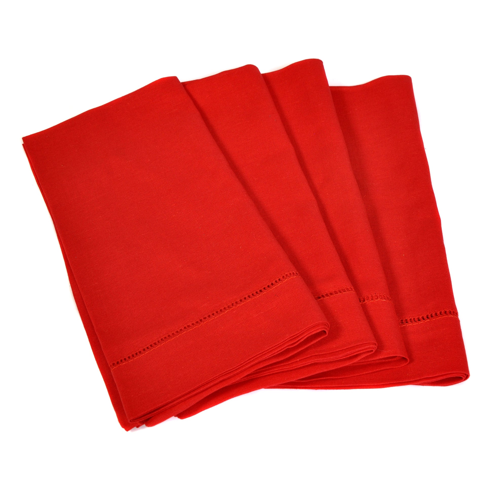 Set of 4 Red Linen Napkins Joanna Wood Shop