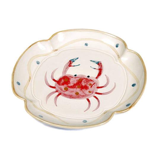 Stoneware Crab Medium Plate Not specified