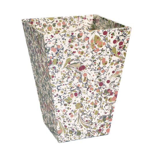 Pink and Green Marble Paper Waste Paper Basket Not specified