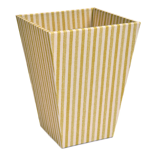 Mustard Stripe Waste Paper Basket Not specified