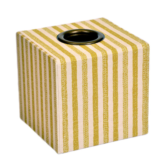 Mustard Stripe Paper Tissue Box Cover Not specified