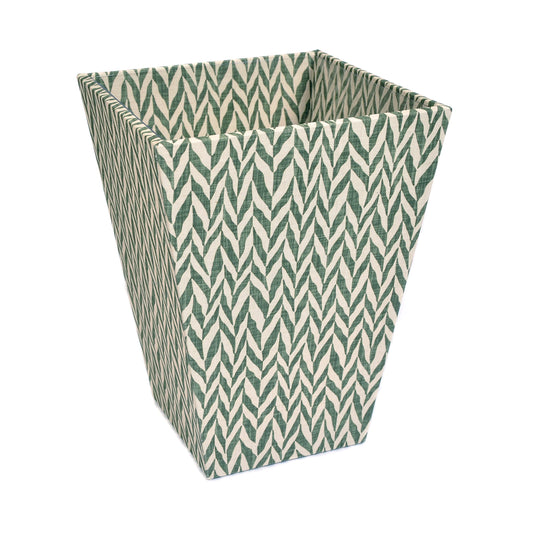 Green Chevron Waste Paper Basket Not specified