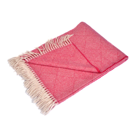 Raspberry Diamonds Baby Alpaca Throw Not specified