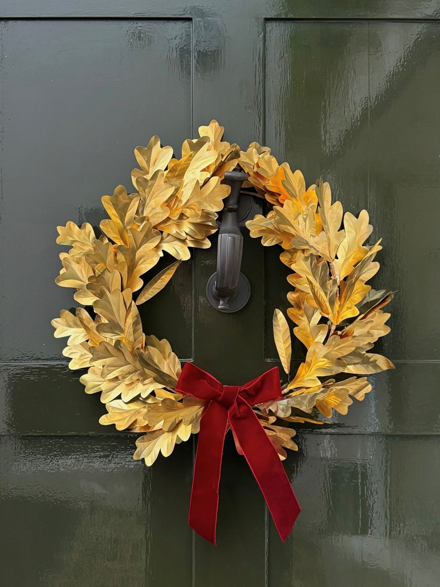 Large Brass Oak Wreath Joanna Wood Shop