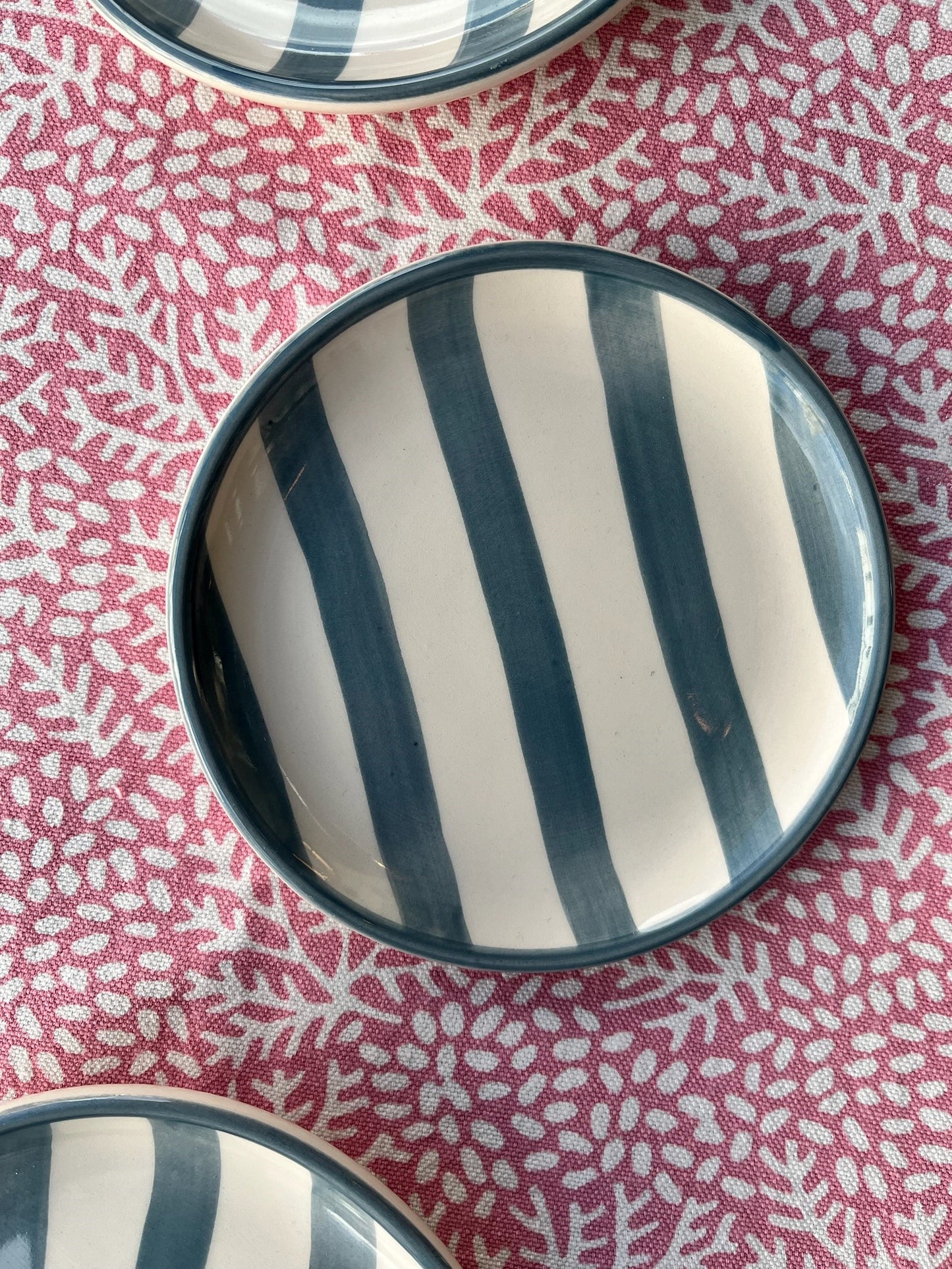 Grey Striped Porcelain Mini Plate Joanna Wood Shop