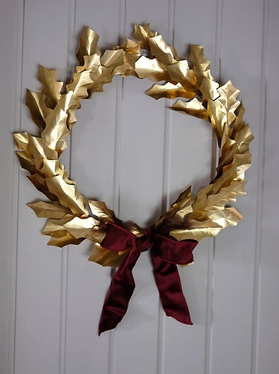 Brass Holly Wreath Not specified