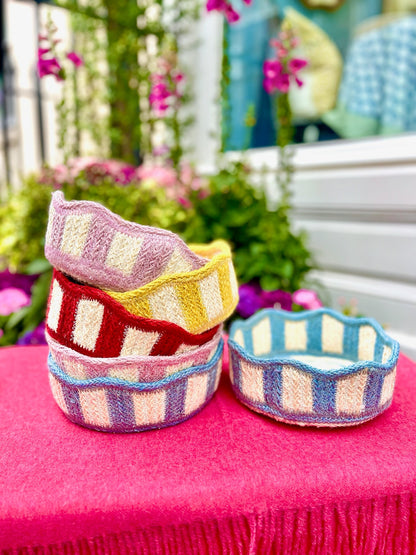 Blue Striped Mini Basket Joanna Wood Shop