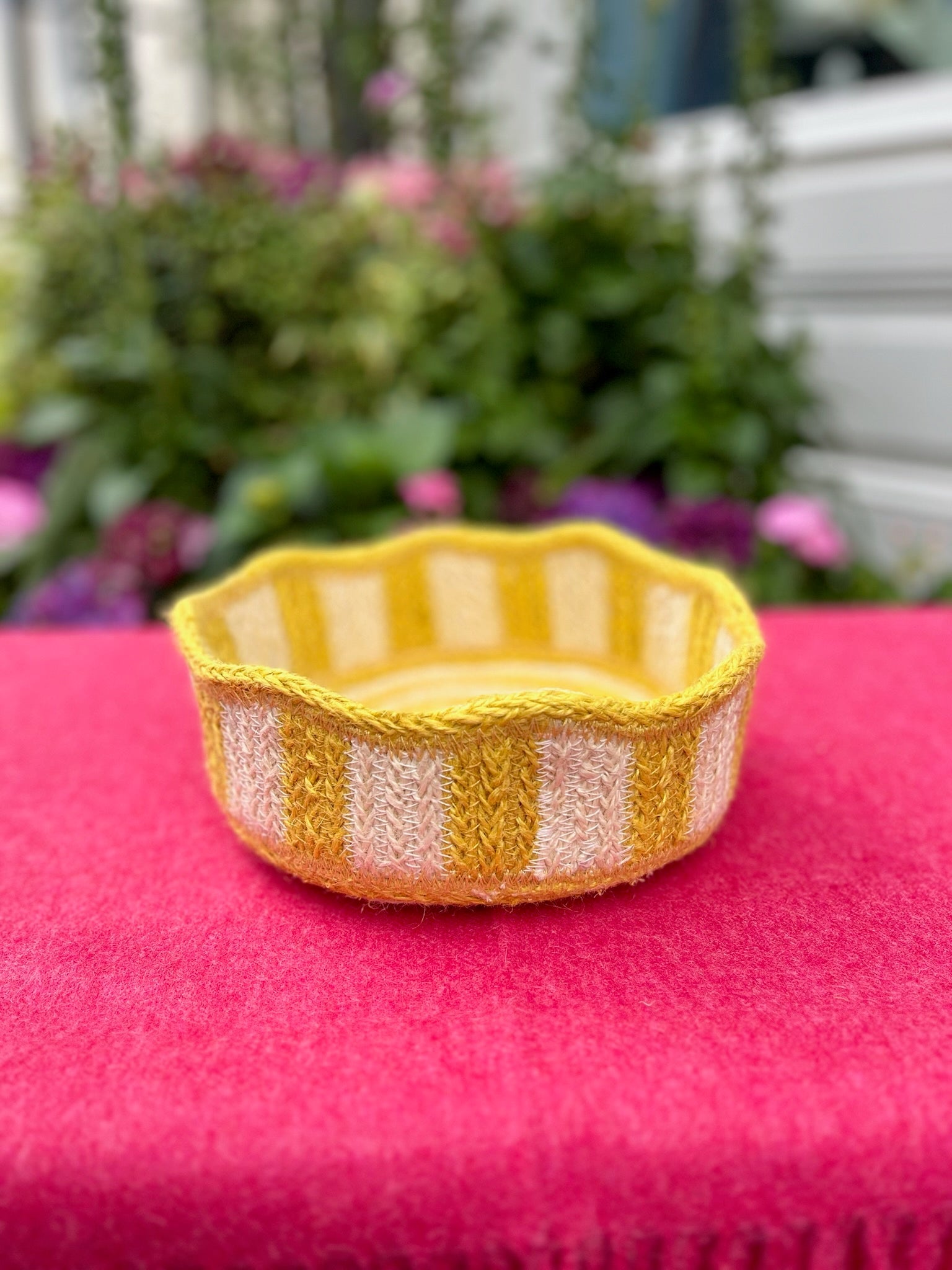 Yellow Striped Mini Basket Joanna Wood Shop