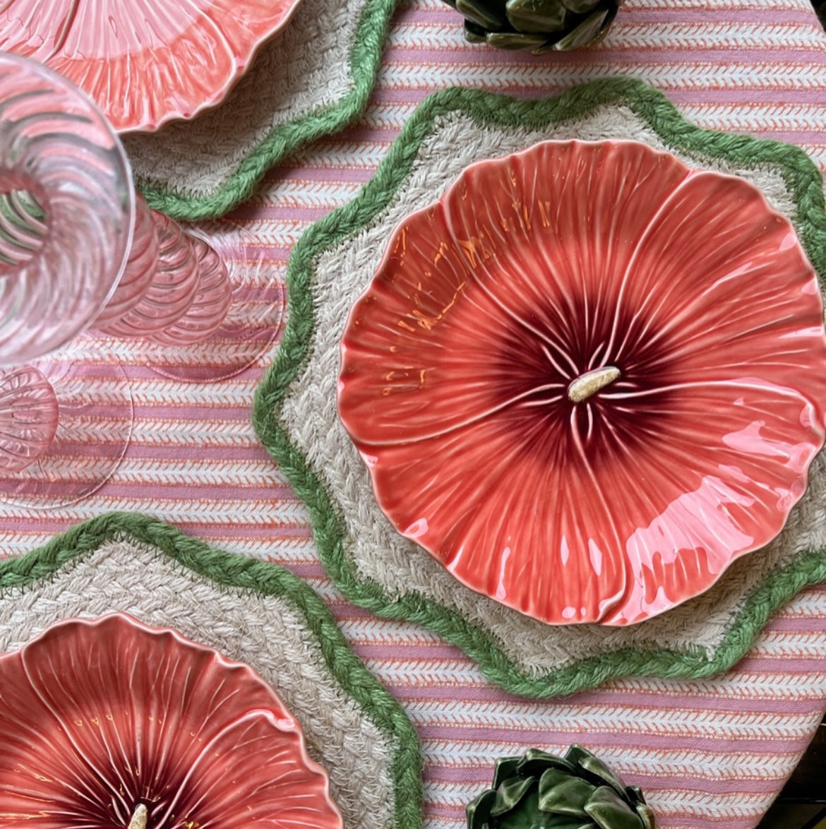 Set 6 Green Placemats in Basket Joanna Wood Shop