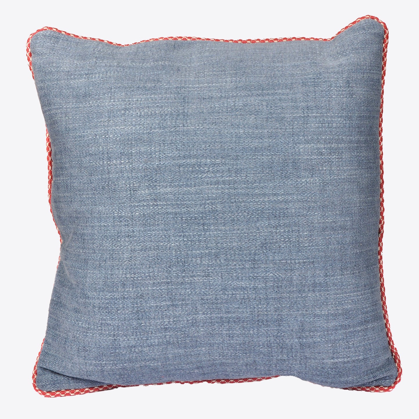 Indigo Weave Cushion with Cerise Trim Joanna Wood Shop