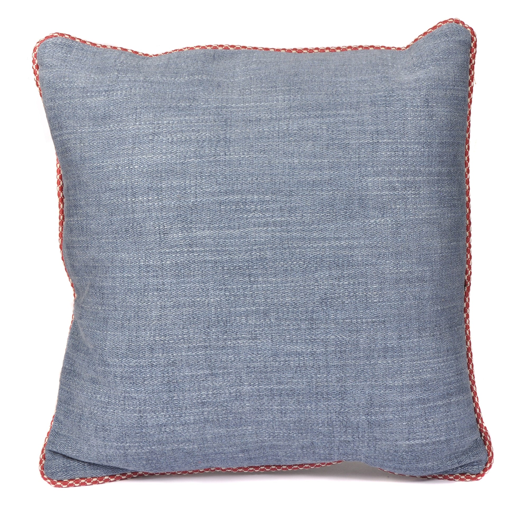 Indigo Weave Cushion with Cerise Trim Joanna Wood Shop