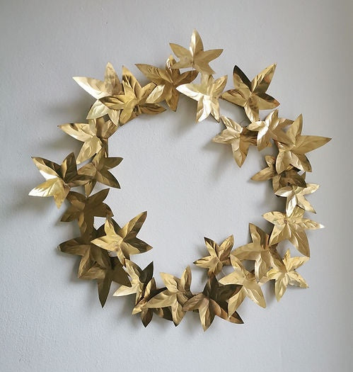 Brass Ivy Wreath Not specified