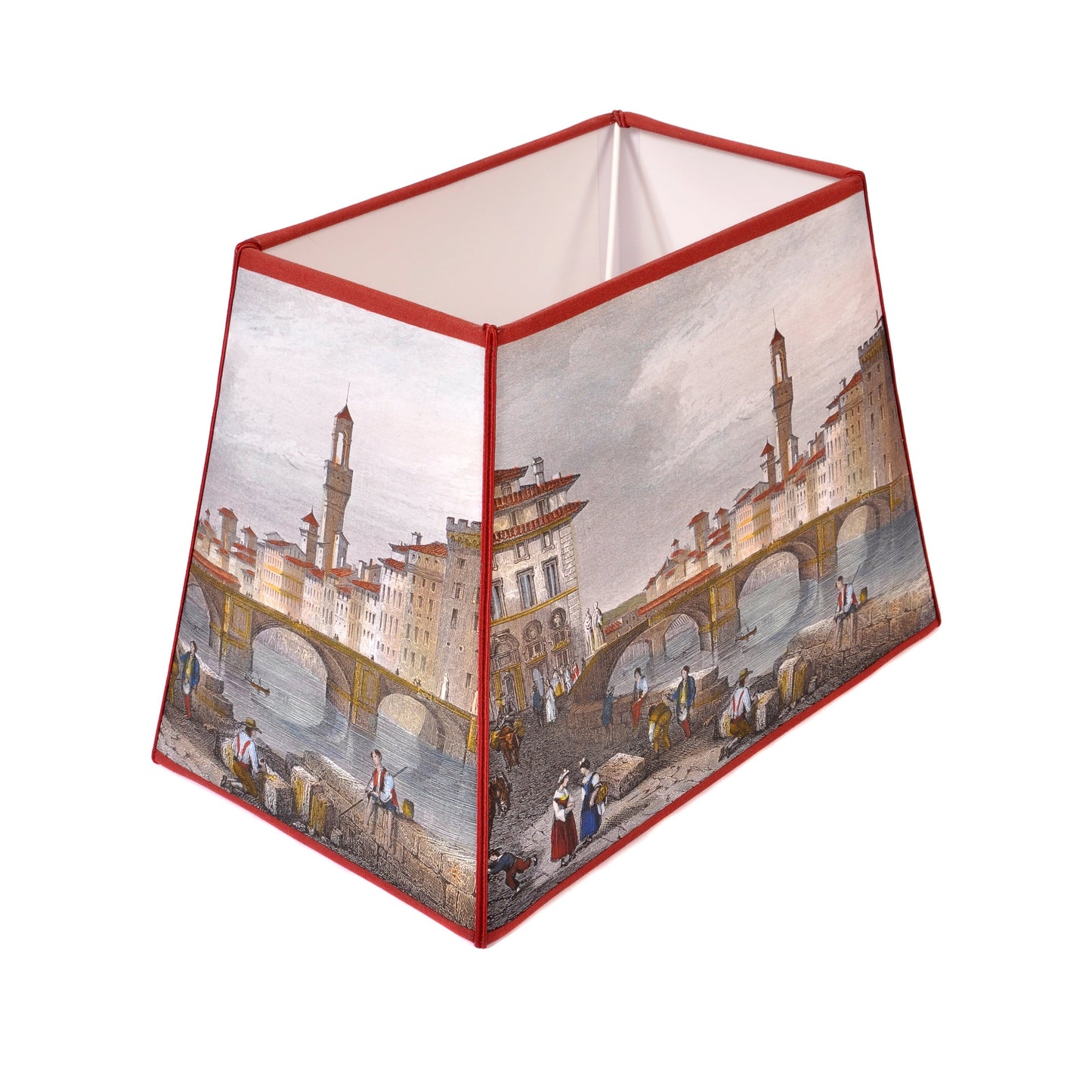 Hand painted Card Florence Scene Lampshade Rectangle 20x28cm Joanna hand-painted-card-florence-scene-lampshade-rectangle-20x28cm-joanna