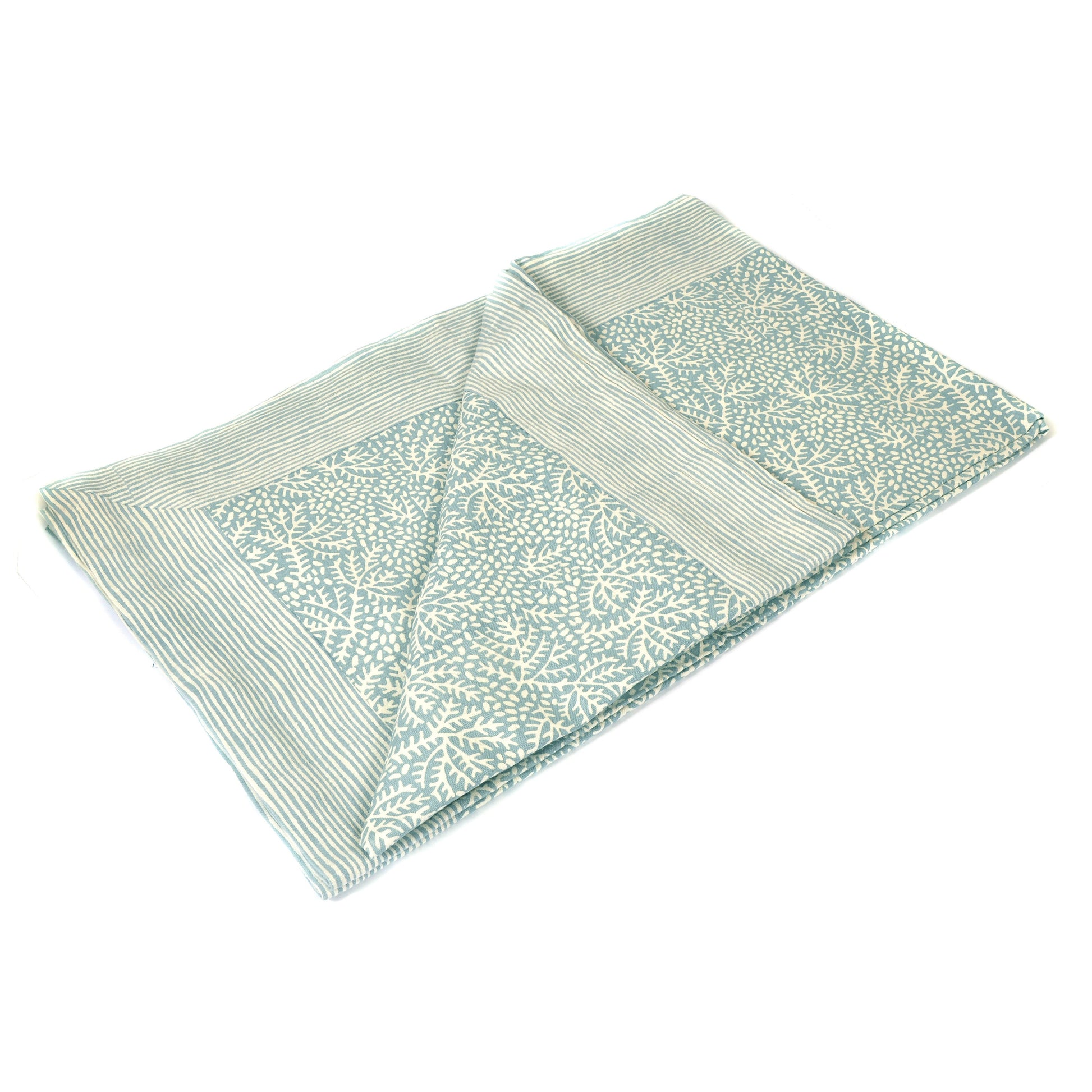 Mineral and White Floral Tablecloth 160x270 Not specified