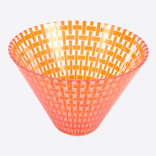 Orange Weave Crystal Bowl