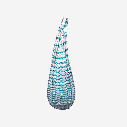 dark blue striped vase