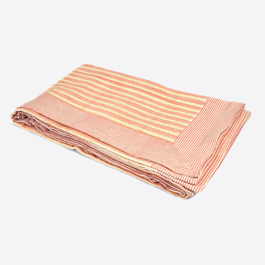 Pink Striped Tablecloth