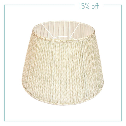 Pale Green Patterned Pleated Large Lampshade Joanna Wood Shop