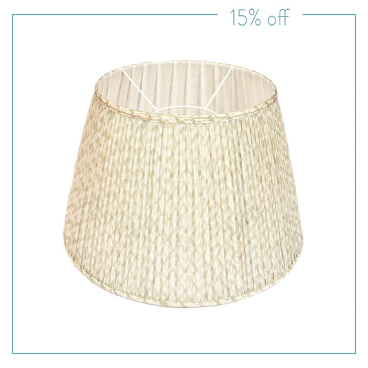 Pale Green Patterned Pleated Large Lampshade Joanna Wood Shop