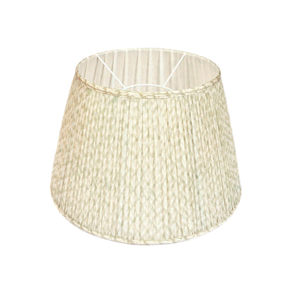 Pale Green Patterned Pleated Large Lampshade Joanna Wood