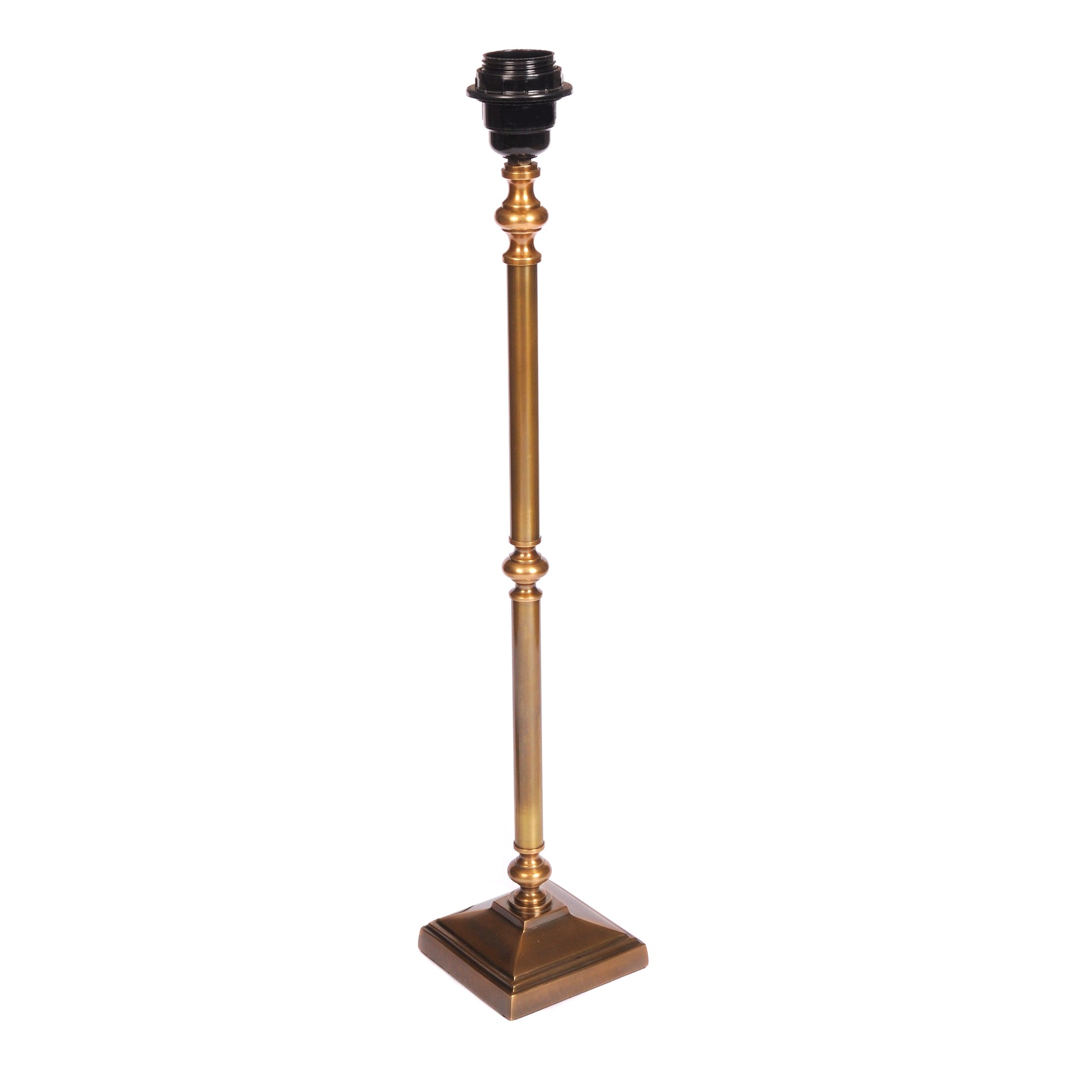 Round Brass Lamp with Square Base Not specified