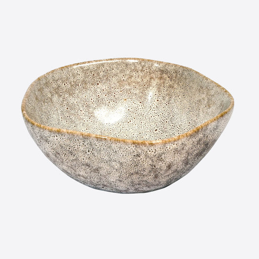 Speckled Brown Stoneware Bowl Large