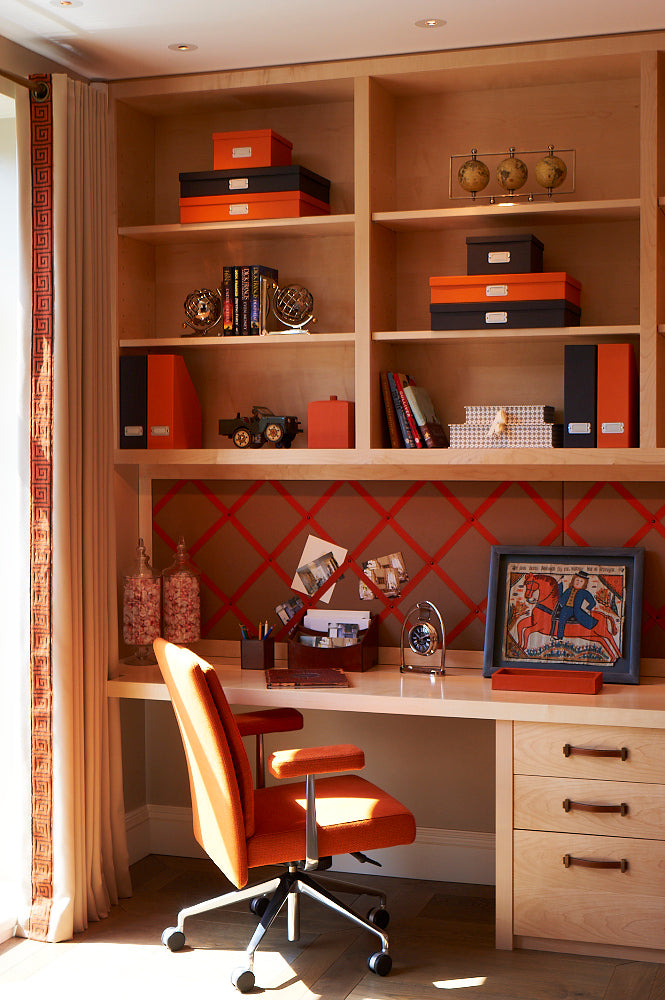 study with desk accessories