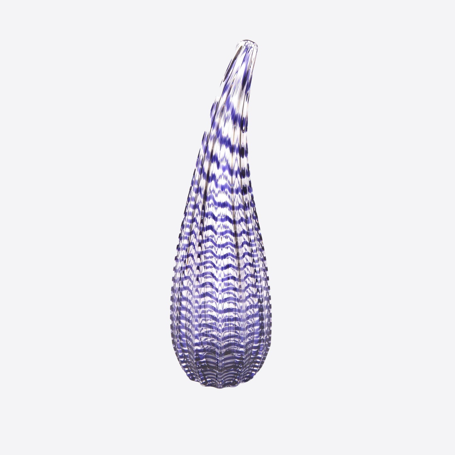 purple striped glasse vase