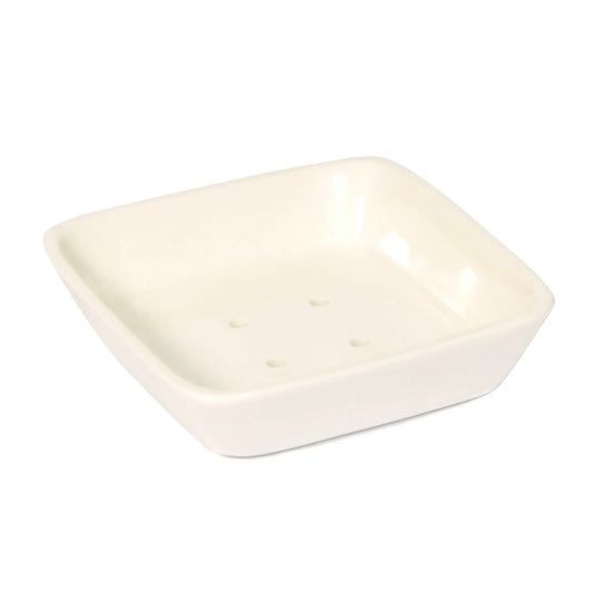White Porcelain Mini Soap Dish Not specified