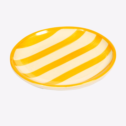 Yellow Striped Porcelain Mini Plate Joanna Wood Shop