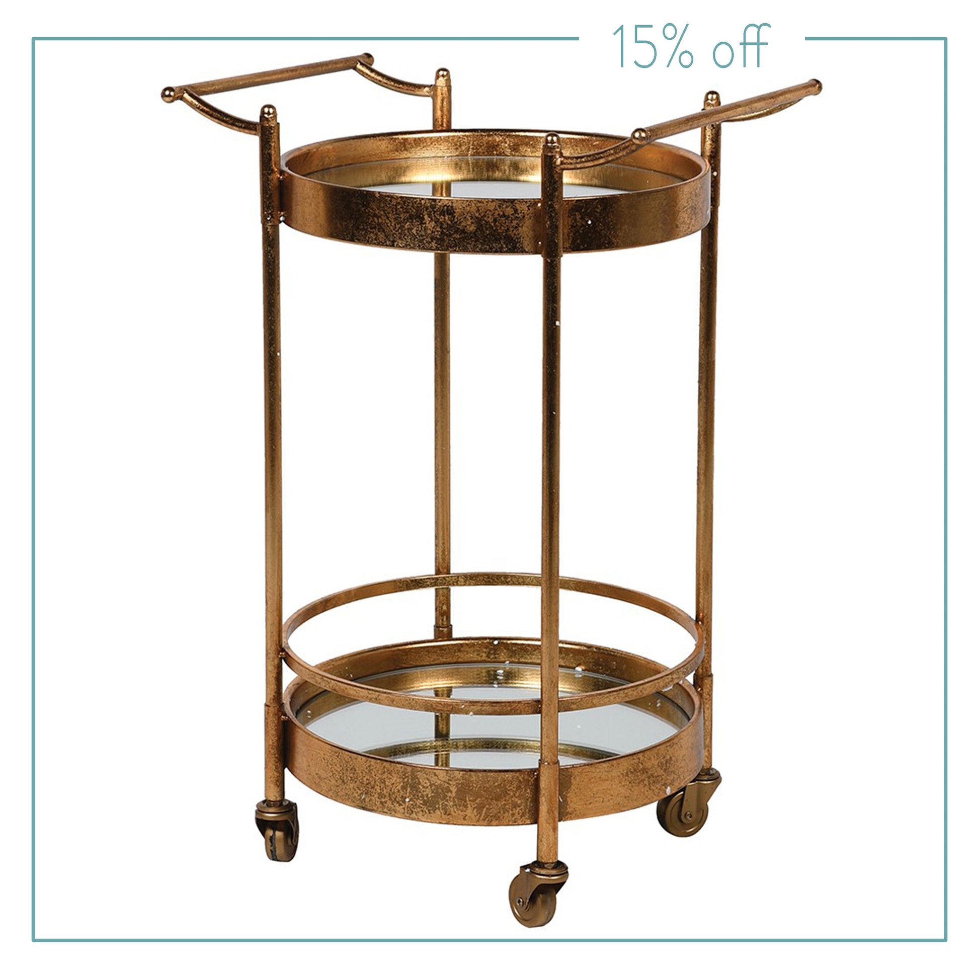 Gold Mirror Drinks Trolley Joanna Wood Shop